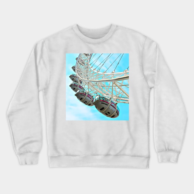 Cubicles in blue sky Crewneck Sweatshirt by fantastic-designs